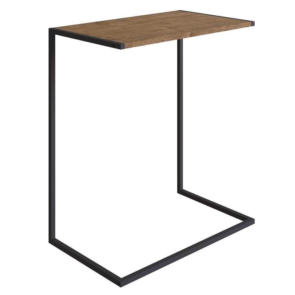 Mesa Lateral Estilo Industrial 27886 Vermont/preto - Artesano
