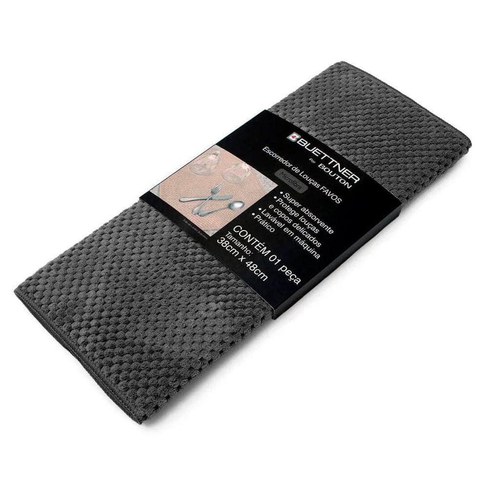 Escorredor De Louça Buettner Microfibra 80% Poliéster/20% Poliamida Cooking Favos 38cm X 48cm Cinza
