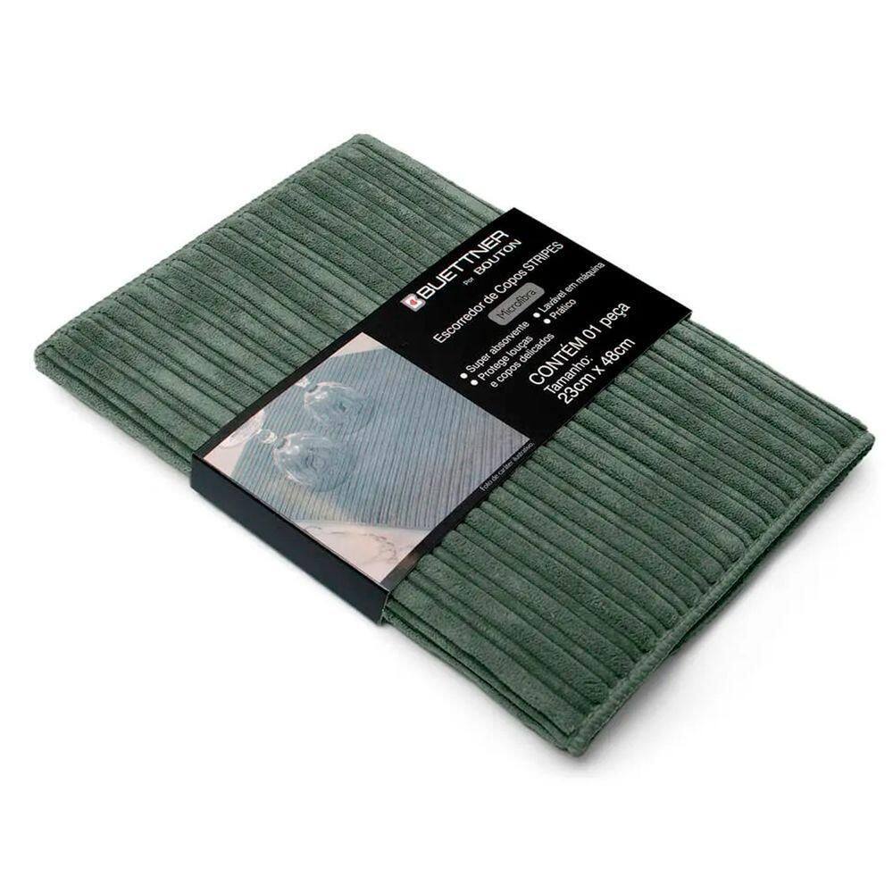 Escorredor De Copos Buettner Microfibra 80% Poliéster/20% Poliamida Cooking Stripes 23cm X 48cm Musgo