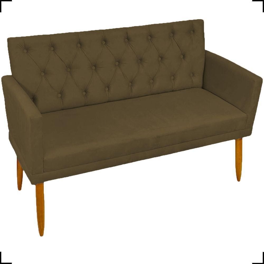 Namoradeira Decorativa Para Sala Recepção Manicure Consultório Escritório Nina Capitonê Suede