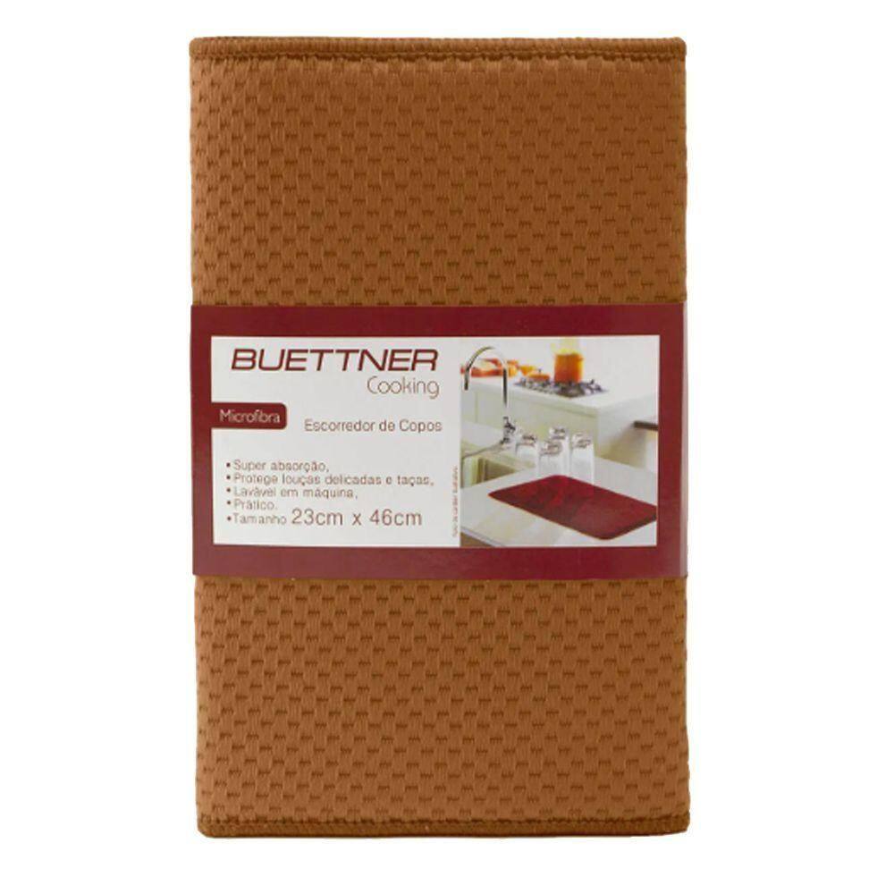Escorredor Para Copos Buettner Liso Microfibra 23cmx46cm Terracota