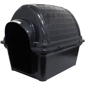 Casinha de Cachorro Cão e Gato Plástica Iglu Número 5 Porte Médio Preto Furacão Pet N5,0 01009 Black