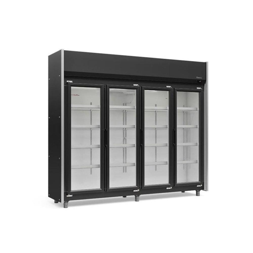 Refrigerador Expositor Vertical 1580 Litros Preto 220V Gelopar GEAS-4P