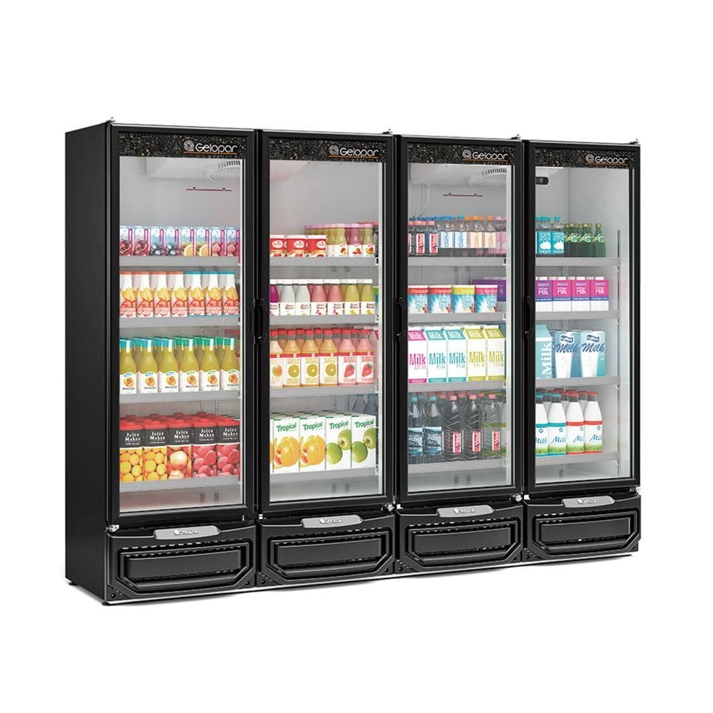 Refrigerador Expositor Vertical 1950 Litros Preto 220V Gelopar GCVR-1950