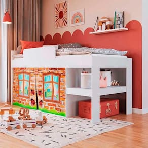 Cama Solteiro Com Colchão Castor Cabaninha Infantil Shop JM