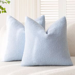 Capas de almofada decorativas Findtower Curly Faux Fur x2