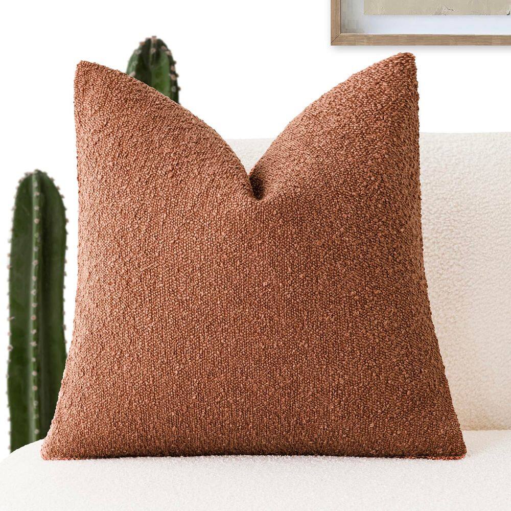 Capa de almofada Findtower Boucle 60x60cm Burn Orange