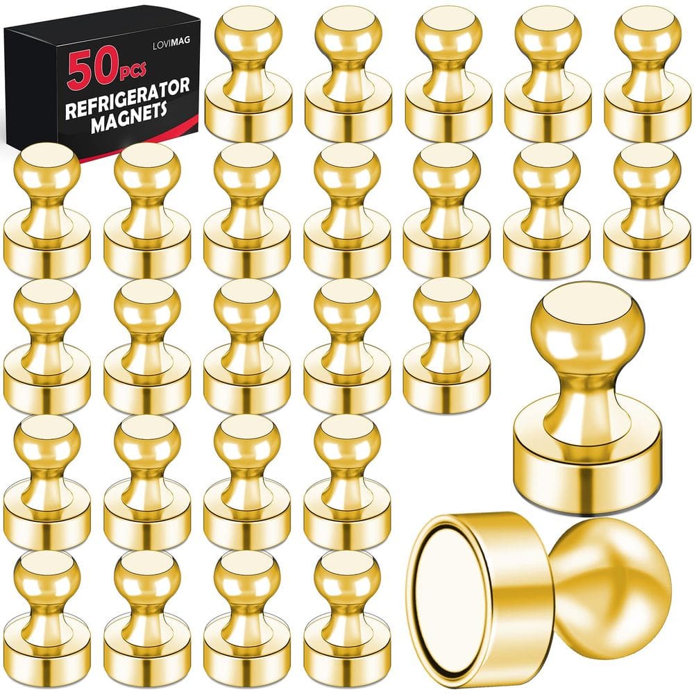 Ímãs de geladeira LOVIMAG Fridge Whiteboard Gold 50 unidades