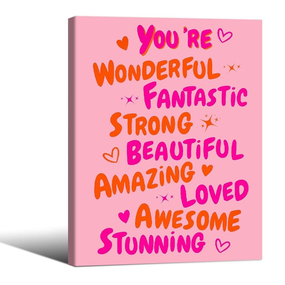Pôster de arte de parede AEDNX You Are Amazing Inspirational 20x25cm