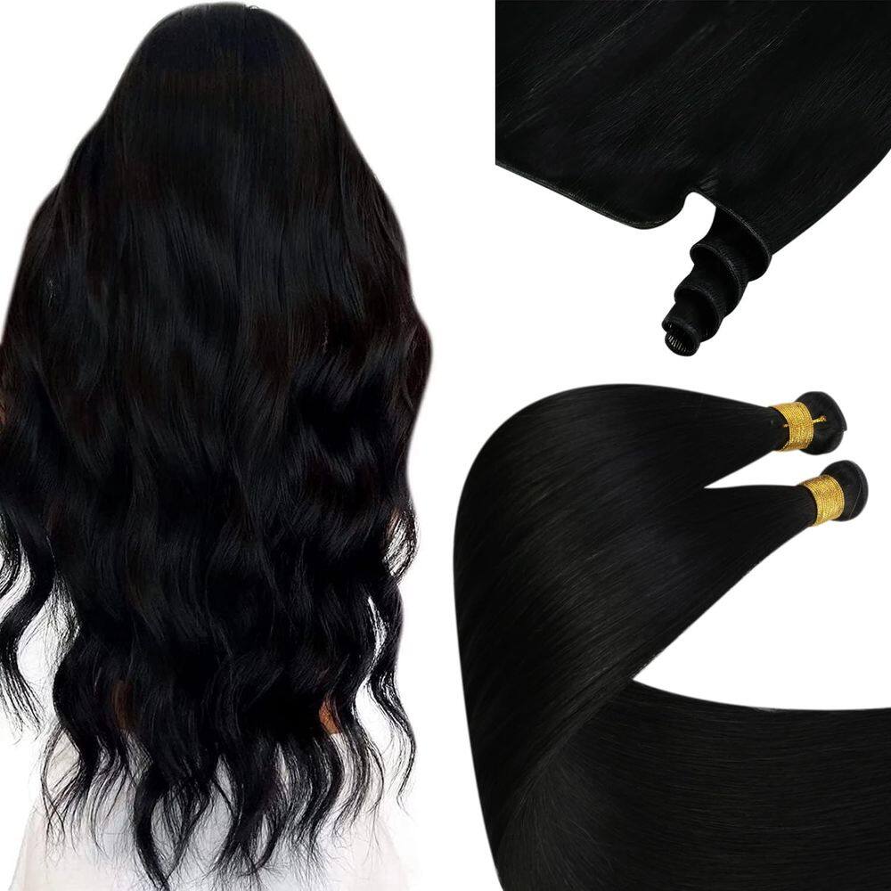 Extensões de cabelo Sunny Hair Genius Weft Black 35cm Remy Hair