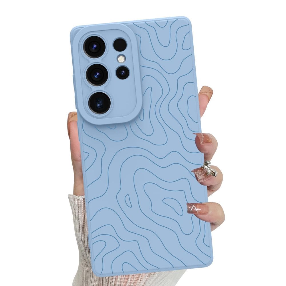 Capa de telefone MZELQ Silicone Wave Ripple para Samsung S25 Ultra