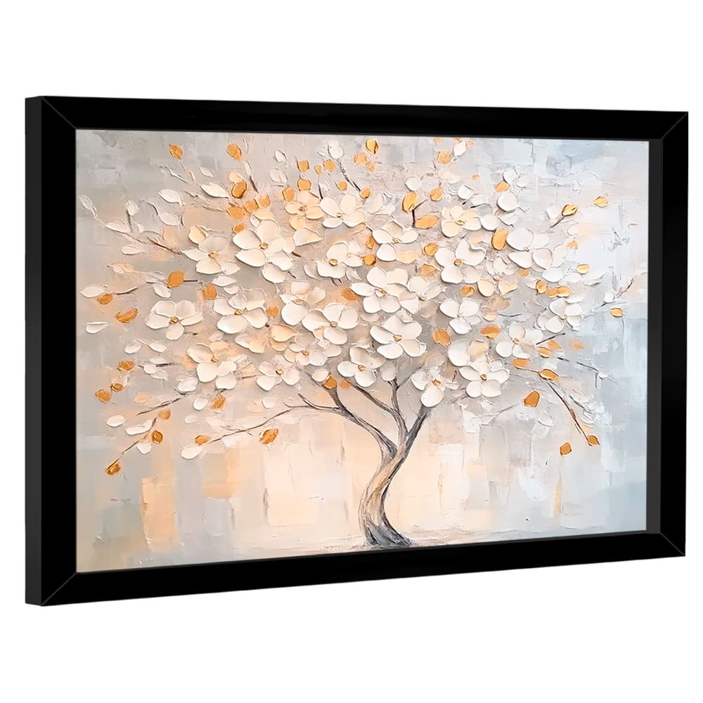Quadro Decorativo Árvore de Flores Brancas