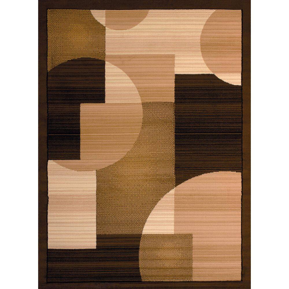 Tapete United Weavers Dallas Zoom Castanho Geométrico 60x90cm