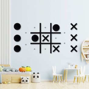 Jogo de montagem na parede Magnetic Tic Tac Toe DUOLIYBC para crianças e adultos