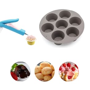 Kit Forma Para Cupcake 7 Cavidades Com Caneta Confeiteiro