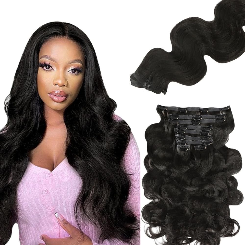 Clip in Hair Extensions Lashey Seamless Human Hair 130g