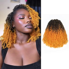ToyoTress de cabelo de crochê Yanky Twist 14 polegadas, 8 pacotes, laranja