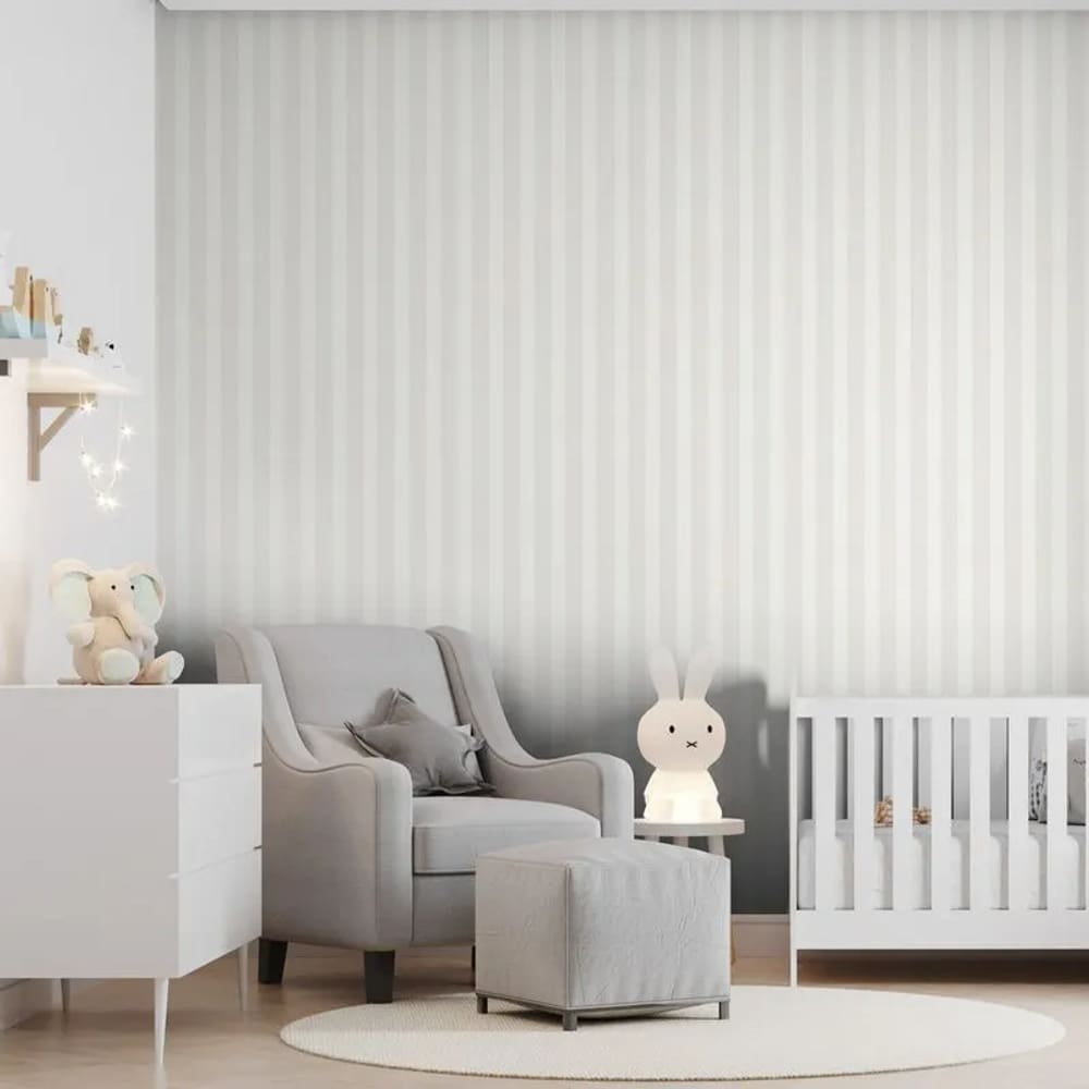 Papel de Parede Revoada Listrado Cinza Claro 4414