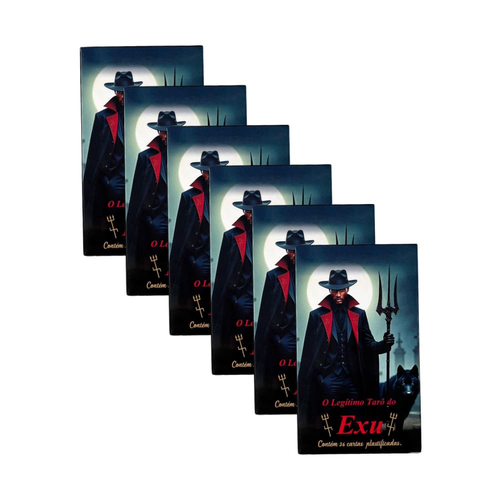 Kit c/ 6 O autêntico Tarô Do Exu 36 Cartas Plastf e Man