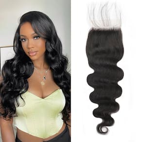 Fecho FEHOKA 20cm HD Lace Body Wave 100% cabelo humano