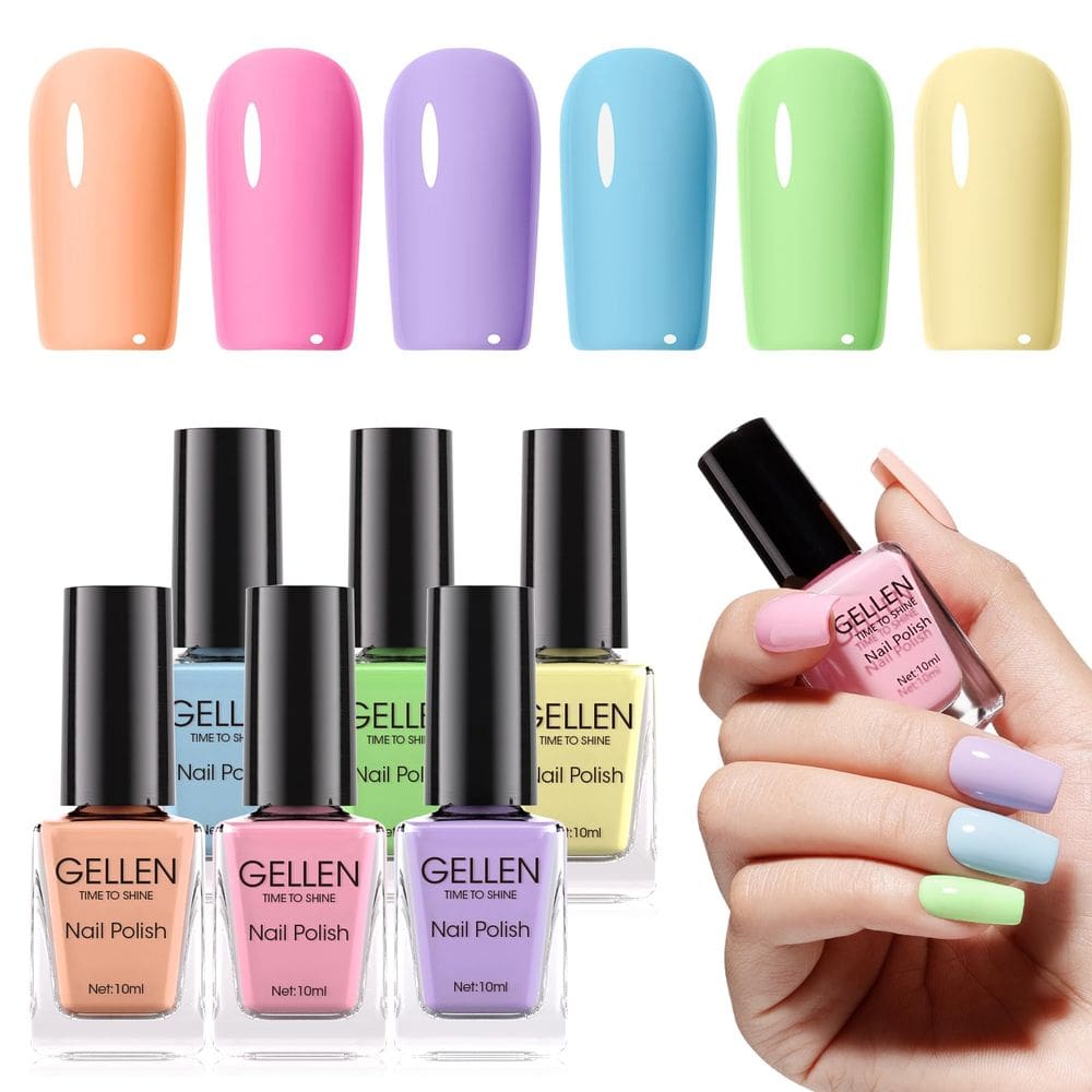 Conjunto de esmaltes GELLEN Pastel Regular Non Gel 6 cores