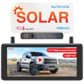 Câmera de backup sem fio AUTO-VOX 7.2 DVR Portable Solar HD 1080P