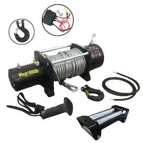 Guincho Elétrico 12V 24V 16000 LB Cabo Aço 24 metros Controle Remoto 7272 Kg Importway Iwge-16000