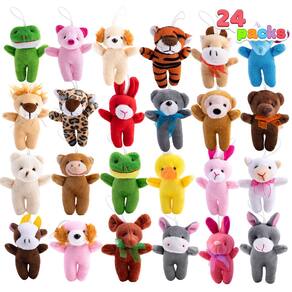 Mini brinquedos de pelúcia JOYIN, 24 unidades de bichos de pelúcia de 7 a 8 cm