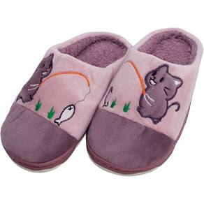 Pantufas Chinelo Gatinho Pelúcia Sapato De Inverno Infantil