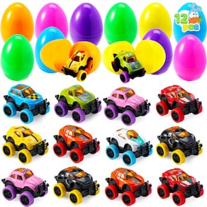 Ovos de Páscoa cheios de Monster Cars Pullback JOYIN x12 Boys