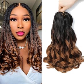 Braiding Hair GetMaige French Curl 30 cm, 8 pacotes para mulheres negras