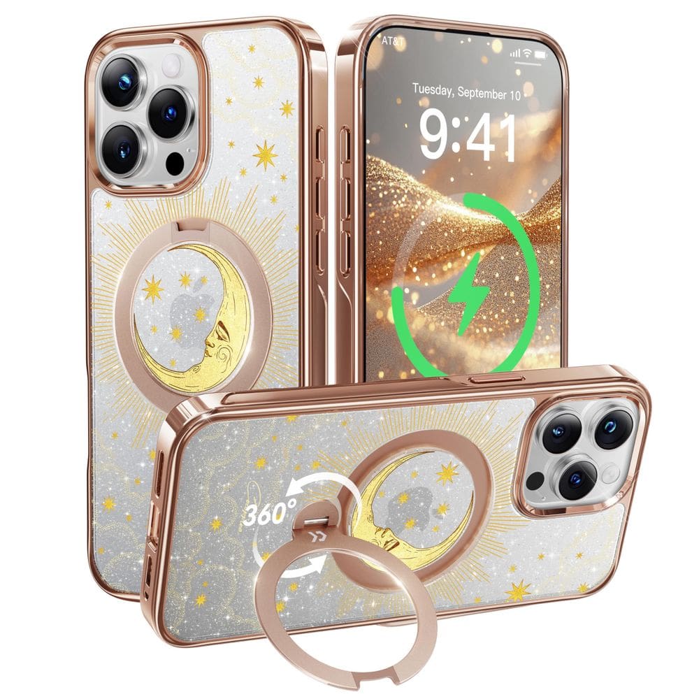 Capa para celular CASEKOO The Cocorrina Moon Tarot Glitter com suporte