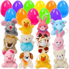 Ovos de Páscoa cheios de mini conjunto de brinquedos de pelúcia para animais Juegoal
