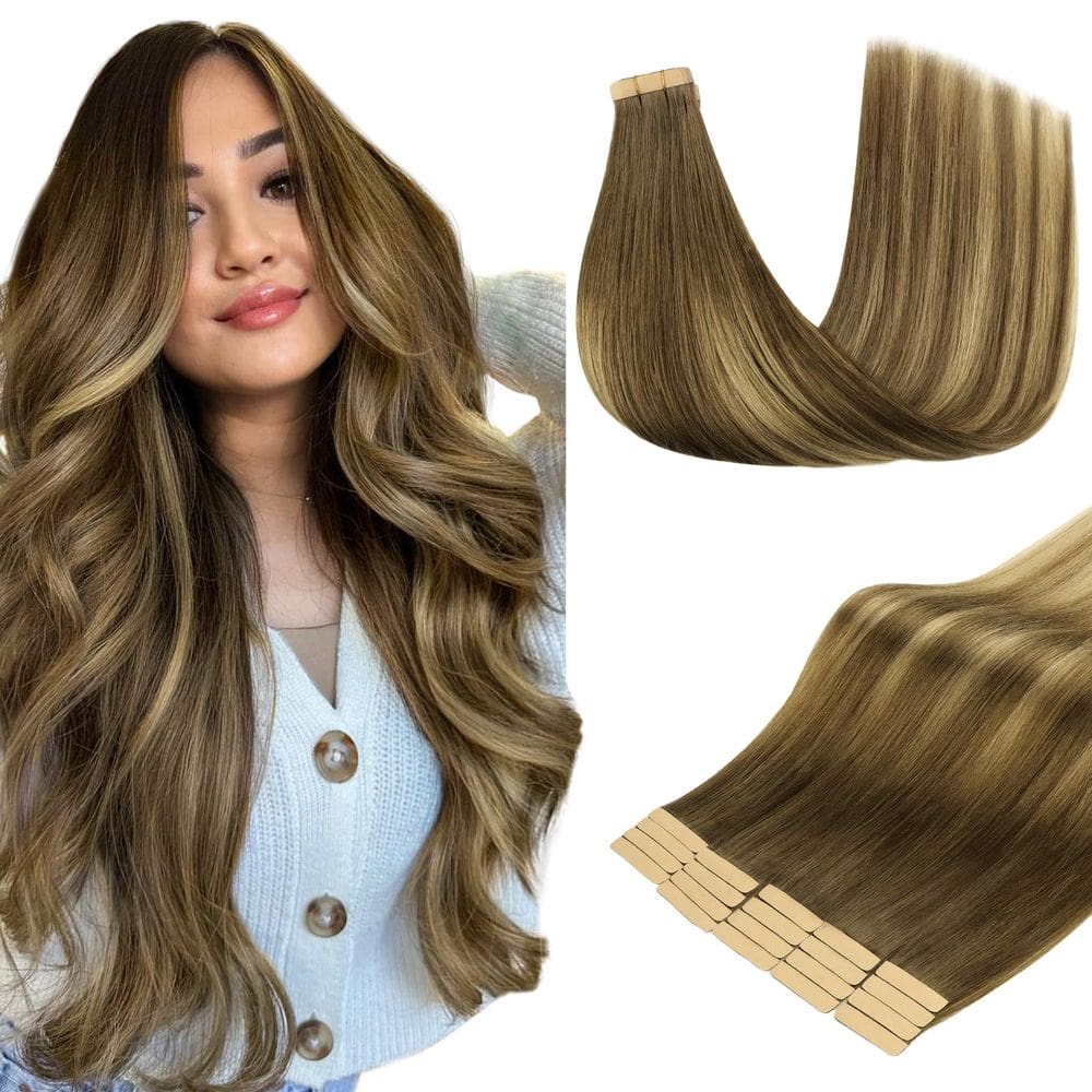 Fita adesiva em extensões de cabelo DOORES Medium Brown Dirty Blonde