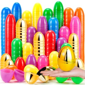 Ovos de Páscoa OCTERIC 304 unidades de plástico colorido preenchíveis de 6 cm