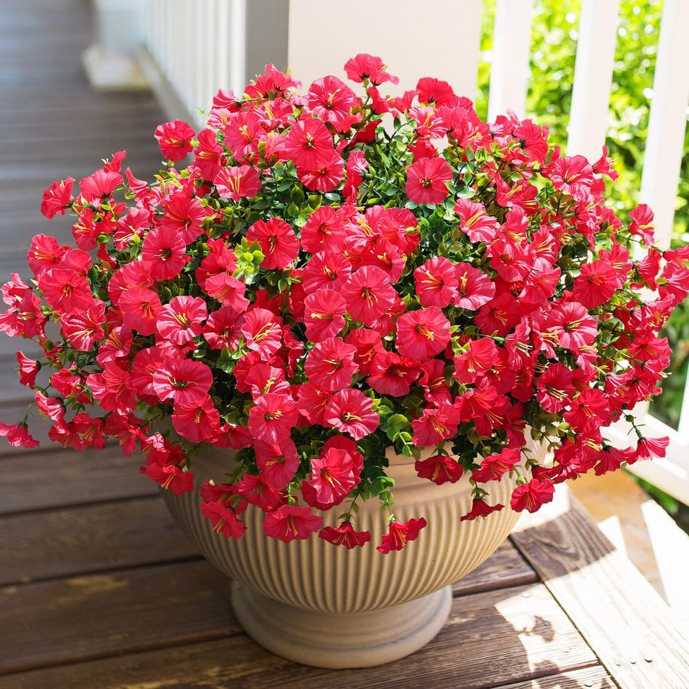 Flores artificiais HyeFlora para decoração de primavera ao ar livre
