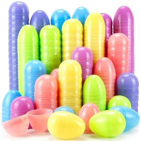 Ovos de Páscoa OCTERIC 200 preenchíveis em cores pastel de plástico 2,3 cm