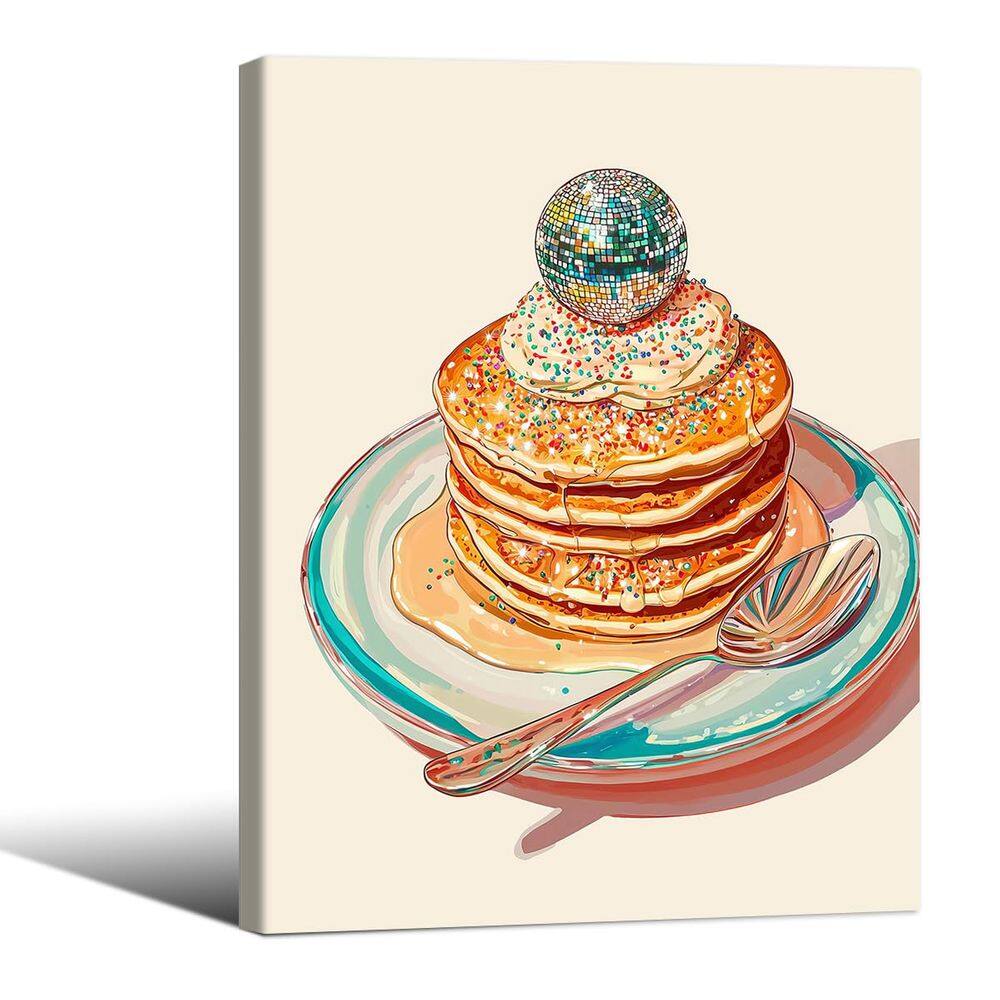 Arte de parede em tela jkahh Trendy Disco Ball Retro Kitchen 20x25cm