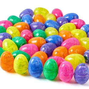 Ovos de Páscoa de plástico JOYIN Iridescent Rainbow 8 cm 72 unidades