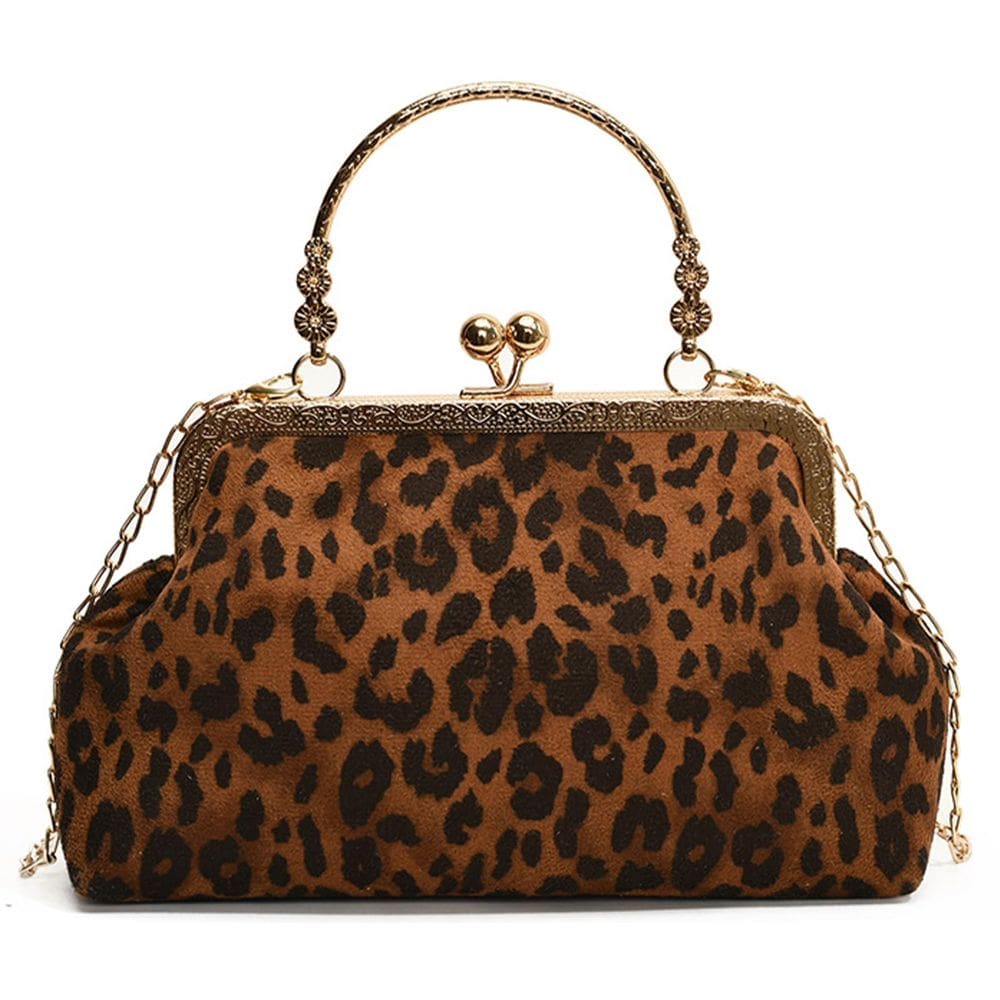 Bolsa embreagem Farcauo, bolsa pequena com estampa de leopardo para mulheres