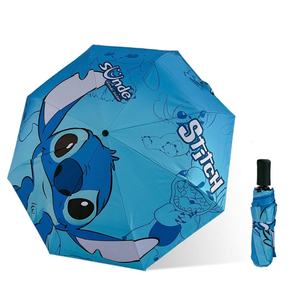 Guarda-chuva de viagem YUWUAR Cute Cartoon UV Protection Blue