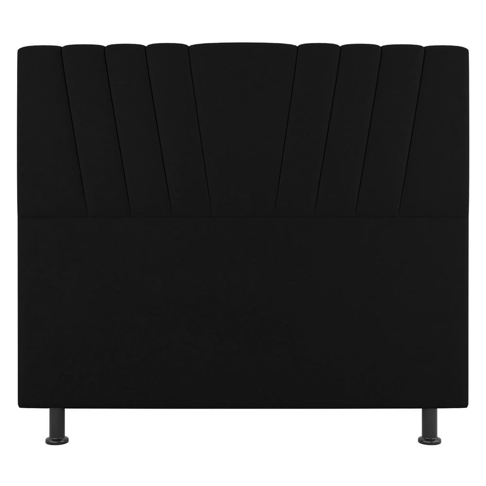 Cabeceira Cama Box Casal Queen Size Dublin 160cm Suede Preto - Abmaza