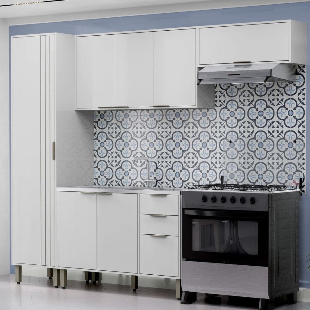 Cozinha Modulada Completa 4 peças Vick Branco