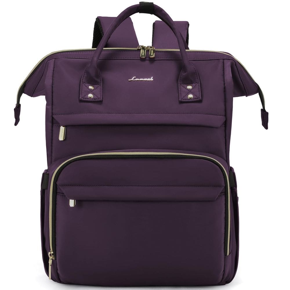 Mochila LOVEVOOK College Laptop 15,6" impermeável roxa escura