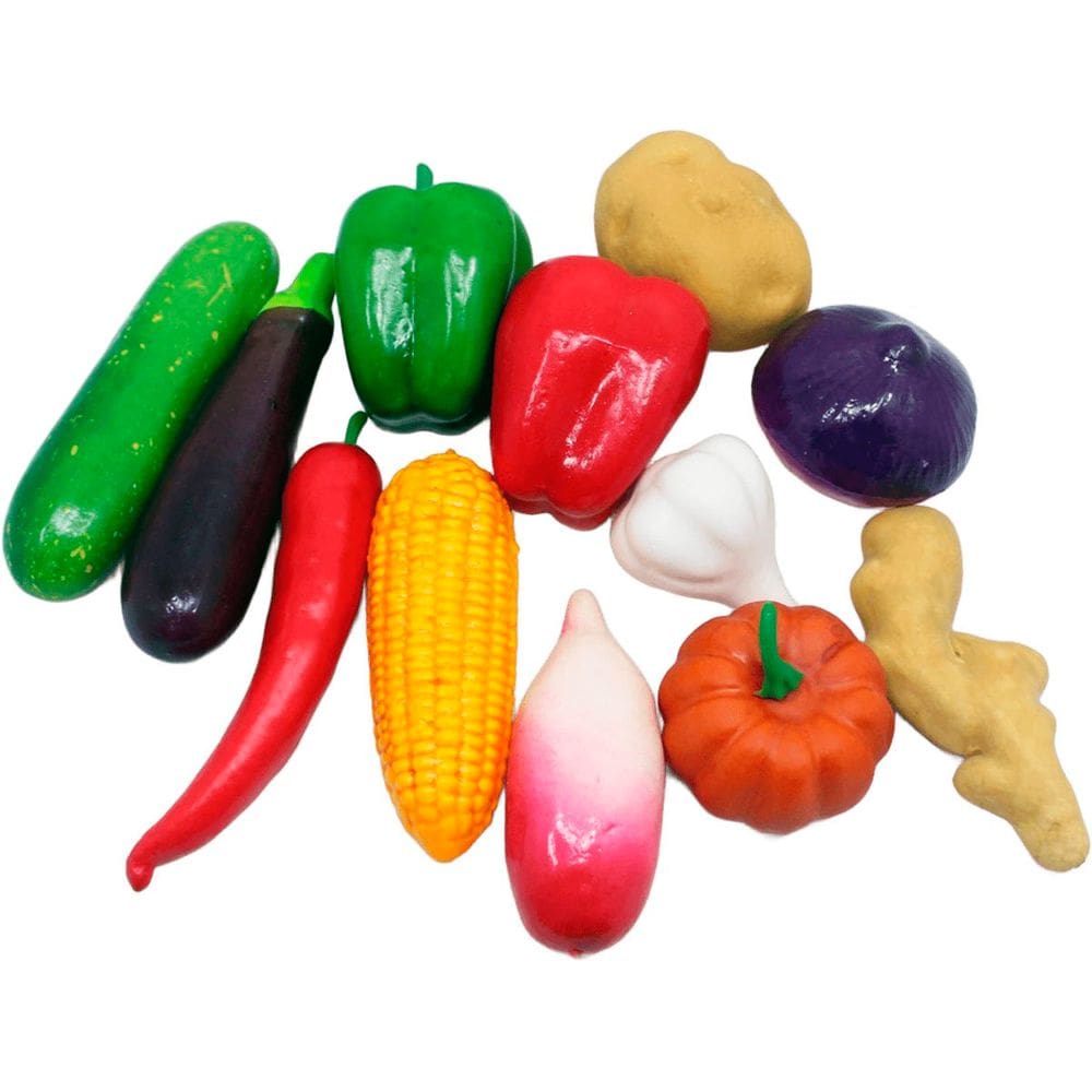 Kit Decoração Legumes Hortaliças Artificiais Em Isopor 12pçs