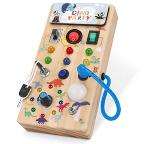 Montessori Busy Board WakeInsa para crianças de 1 a 3 anos com luzes LED