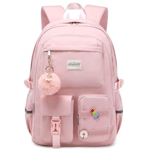 Mochila Abshoo Big Student Laptop para universitárias rosa