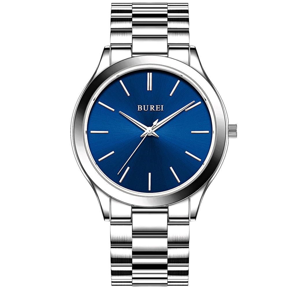Relógio BUREI Fashion Analog Quartz em Aço Inoxidável para Homens