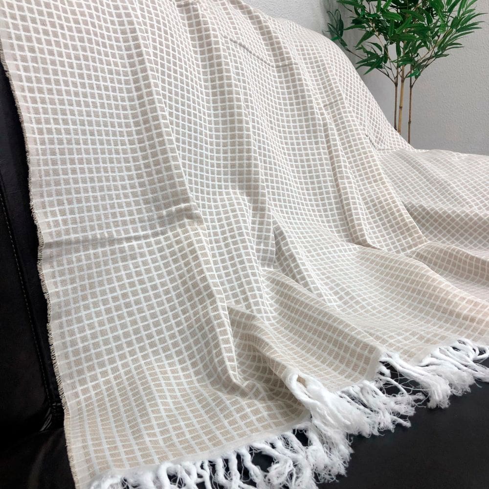 Kit 2 Manta Xale Para Sofá Poltrona 1,40x2,10m Decoração