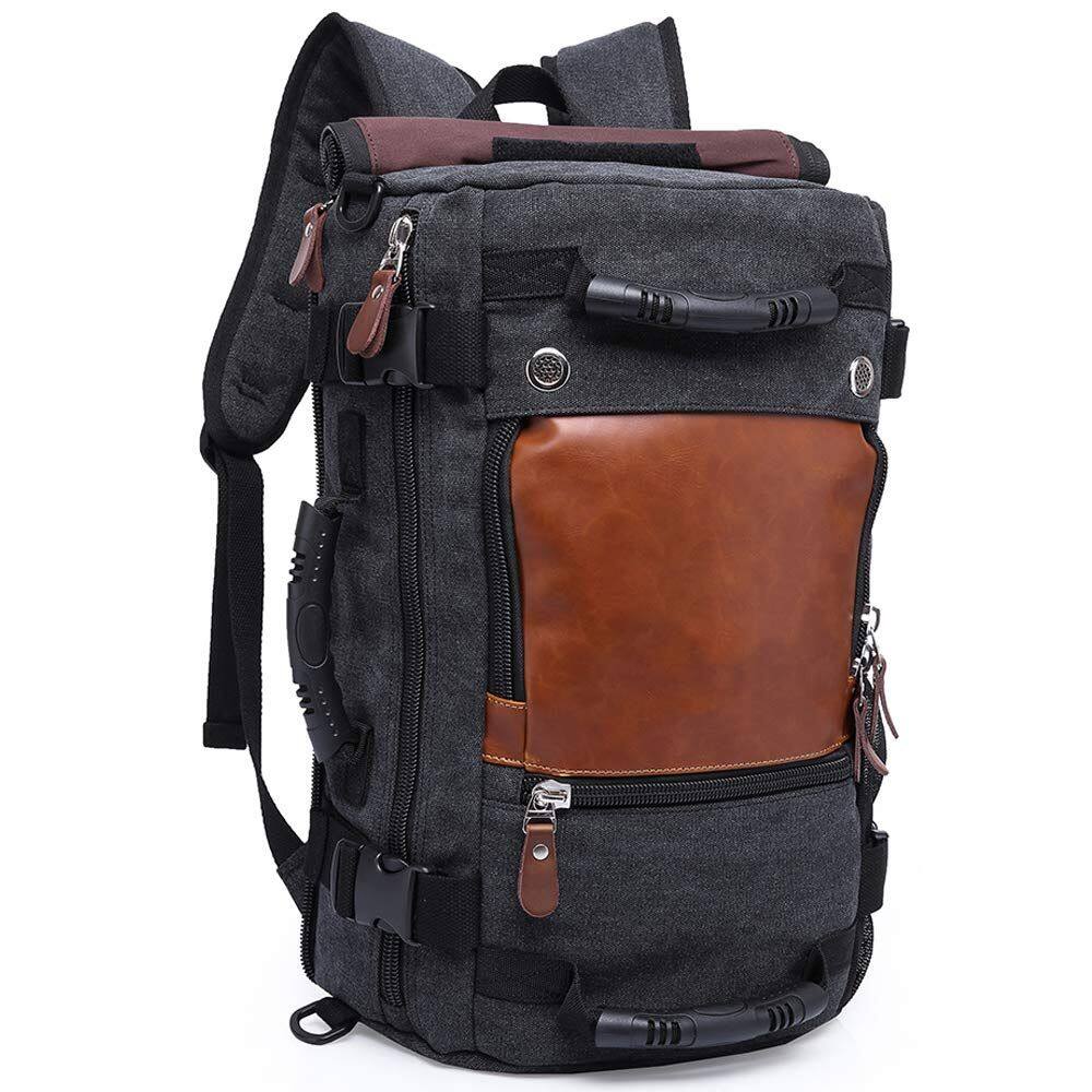 Mochila KAKA para homens, bolsa de viagem Carry On Weekender preta de 15,6"